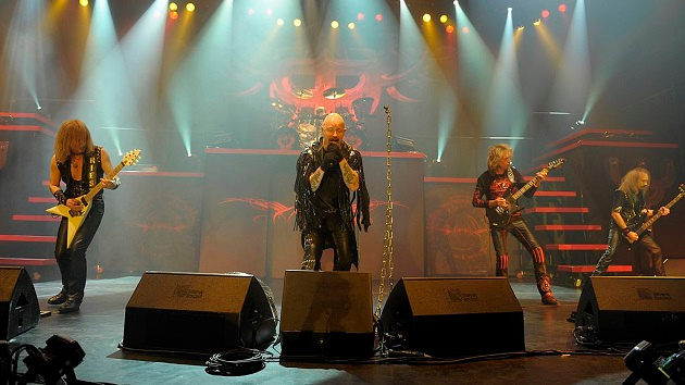 Judas Priest in 2008, KK Downing on far left; Stefan M. Prager/Redferns