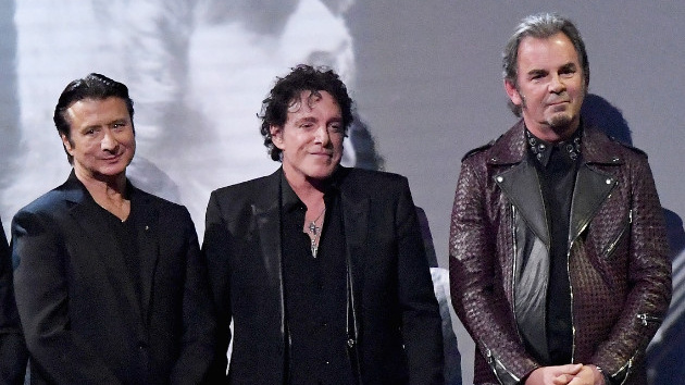 Steve Perry, Neal Schon and Jonathan Cain in 2017; Mike Coppola/Getty Images