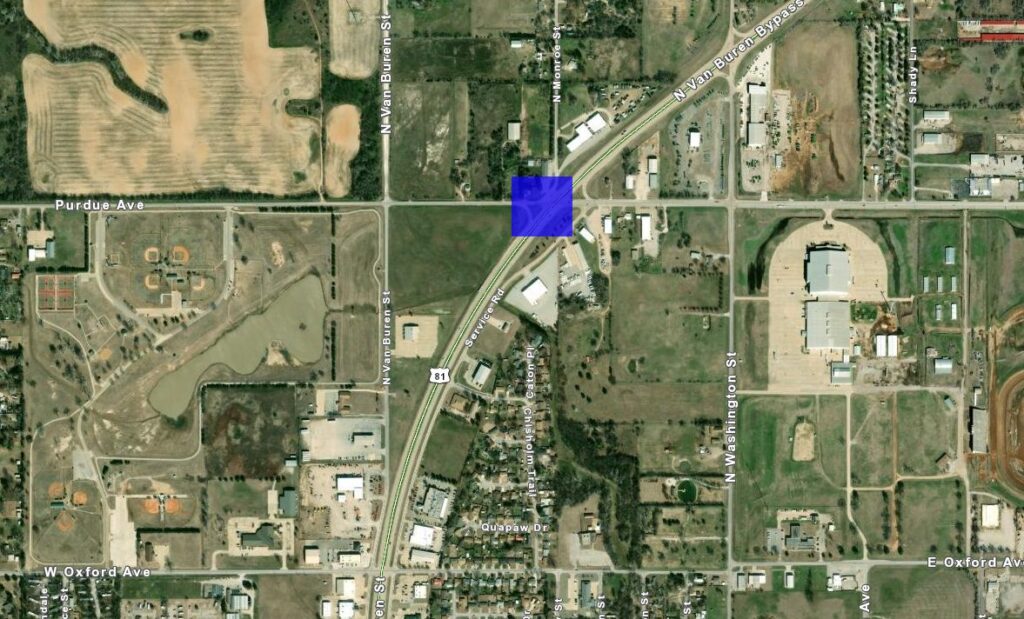 Map for US HWY 81 and Purdue