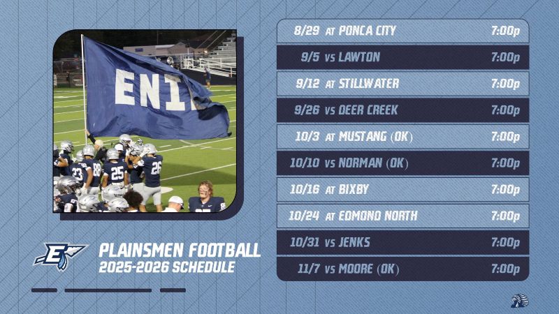 Enid Plainsmen Schedule 2025